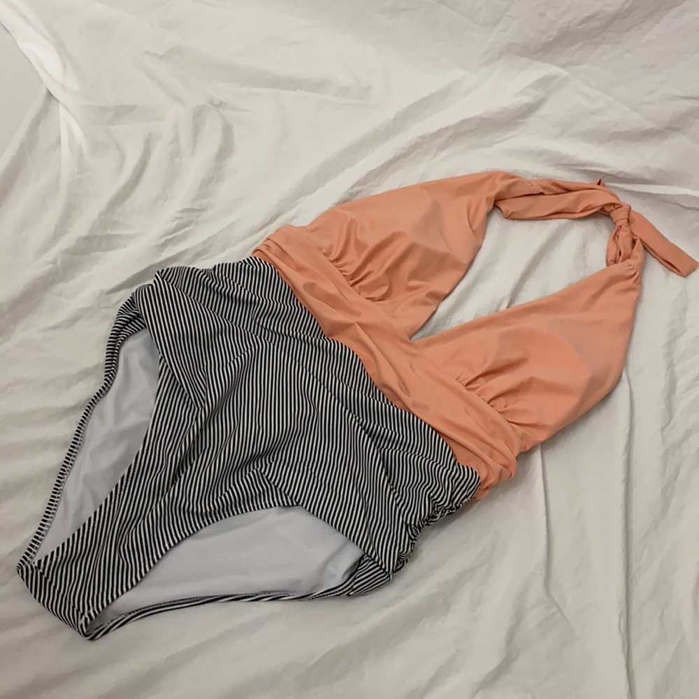 Cupshe Pink Stripe Tummy Control One Piece
